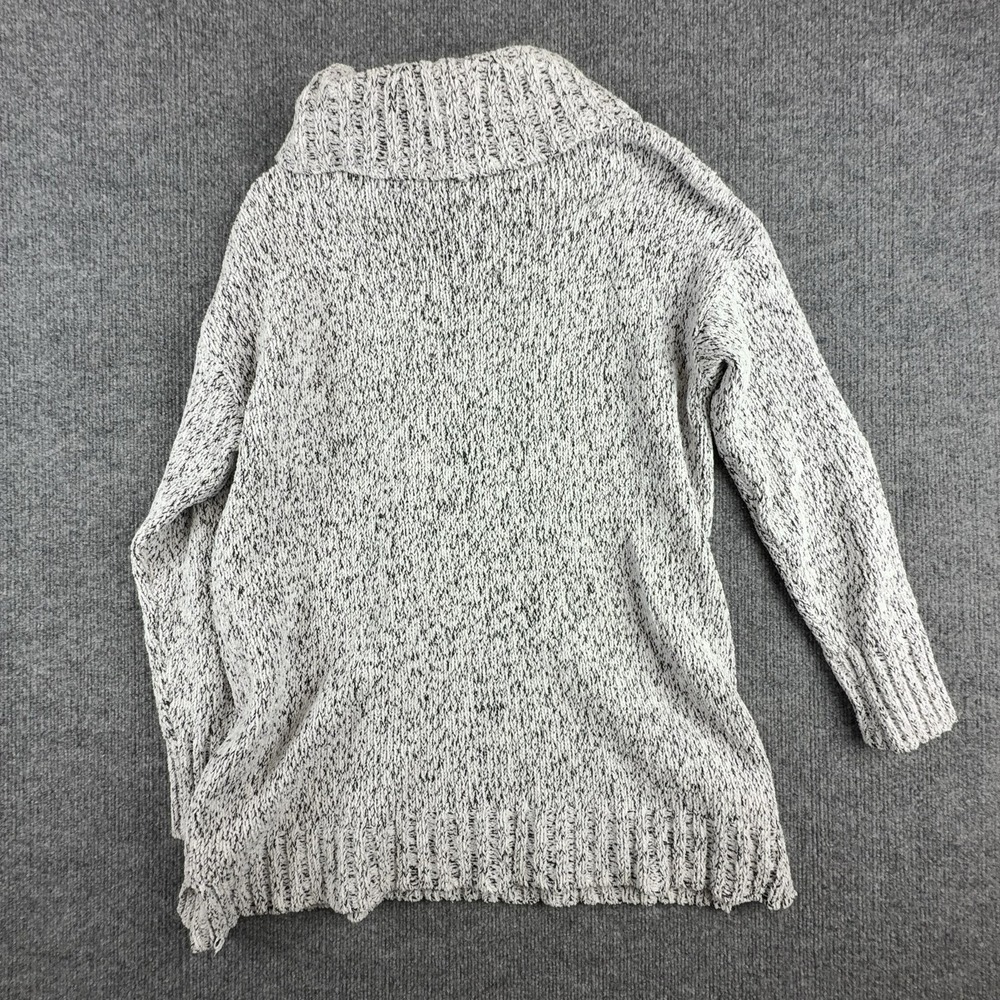 Eddie Bauer Sweater Womens Petite PL Gray Cowl Neck Tunic Chunky Knit Pullover - Picture 10 of 11